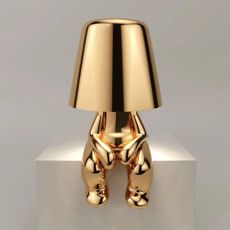 Touch Control Table Lamp, Gold Decor Thinker Statue LED Table Lamp with USB Port, 3 Way Dimmable Modern Night Light Nightstand Lamp for Home Living Room Office Shelf Decor - Premium Lighting from 𝐵𝑒𝓈𝓉 𝒟𝑒𝒸𝑜𝓇𝓏 - Just $28.99! Shop now at 𝐵𝑒𝓈𝓉 𝒟𝑒𝒸𝑜𝓇𝓏