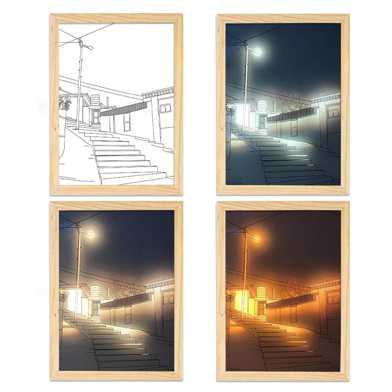 INS Deco Led Light Painting with USB Plug, 3 Modes Creative Dimming Desk and Wall Artwork Gift, Indoor Sunlight Night Luminous Wooden Frame Bedside Picture for Home Living Room(12.2"x 8.7") - Premium Lighting from 𝐵𝑒𝓈𝓉 𝒟𝑒𝒸𝑜𝓇𝓏 - Just $28.99! Shop now at 𝐵𝑒𝓈𝓉 𝒟𝑒𝒸𝑜𝓇𝓏
