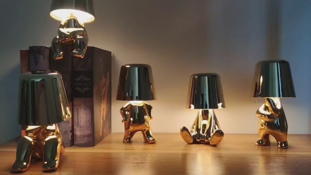 Lampe De Table Thinker Little Golden Man, Lampe De Chevet Tactile, Lampe De  Bureau LED Décorative Dorée, Rechargeable, Accueil Salon Bureau Lampe De  Table Décorative : : Cuisine et Maison