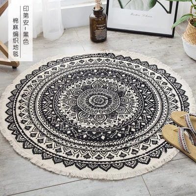 Bohemian Round Carpet - Premium  from 𝐵𝑒𝓈𝓉 𝒟𝑒𝒸𝑜𝓇𝓏 - Just $30.90! Shop now at 𝐵𝑒𝓈𝓉 𝒟𝑒𝒸𝑜𝓇𝓏