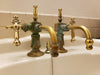 Antique brass faucet for bathroom