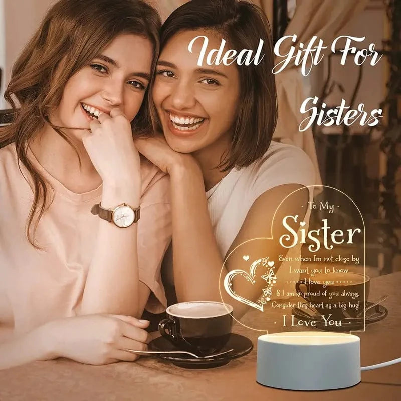 1pc sister's 3D Night Light: Perfect Gift for Birthday, Graduation, Christmas