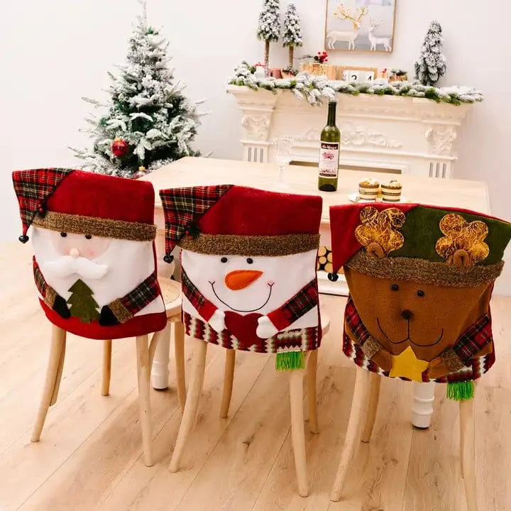 High-Quality New Polyester Christmas Santa Chair Cover For Home Hotel Xmas Decoration