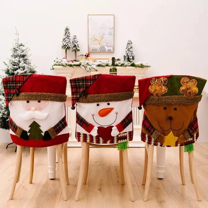High-Quality New Polyester Christmas Santa Chair Cover For Home Hotel Xmas Decoration