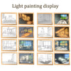 Load image into Gallery viewer, INS Deco Led Light Painting USB Plug Dimming Wall Artwork Table Lamp Gift Indoor Sunlight Window Wooden Photo Night Luminous