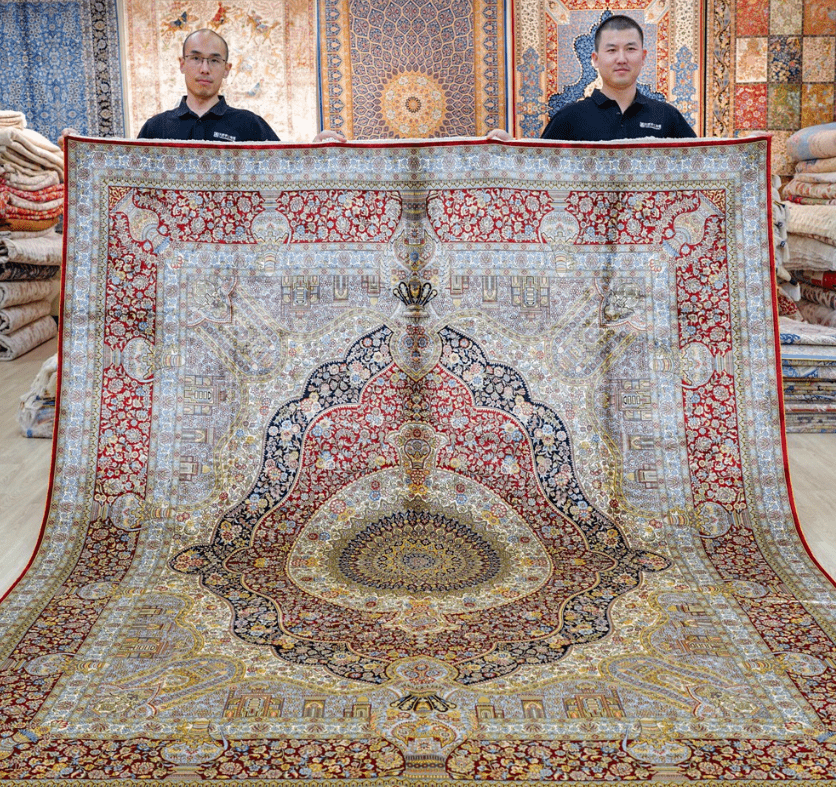 Oriental Persian Carpet Luxury Handmade Silk Room Carpet 8x10ft