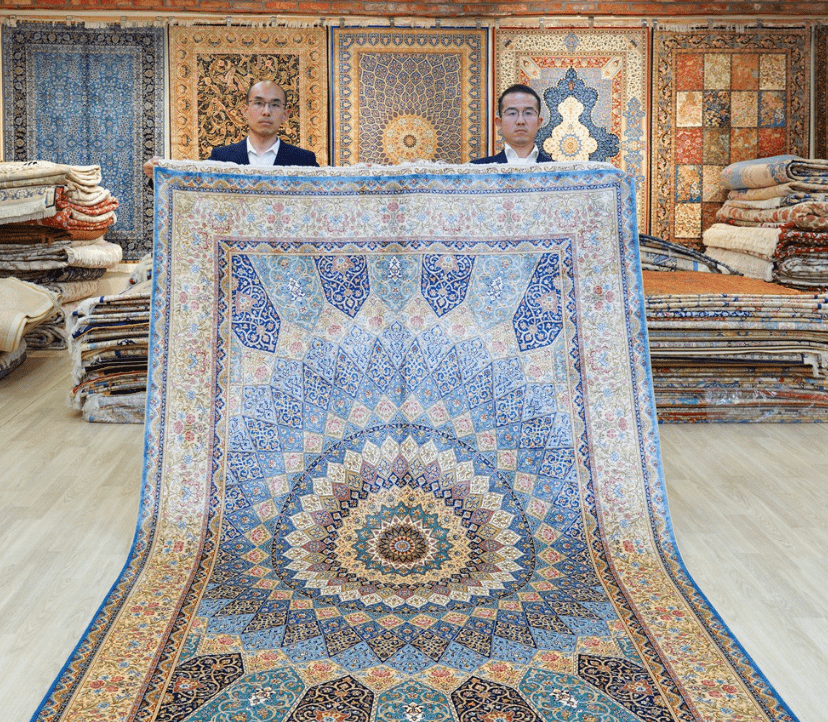 Classic Persian Handmade Rug Silk Oriental Carpet 6x9ft - Premium  from 𝐵𝑒𝓈𝓉 𝒟𝑒𝒸𝑜𝓇𝓏 - Just $3646! Shop now at 𝐵𝑒𝓈𝓉 𝒟𝑒𝒸𝑜𝓇𝓏