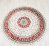 Handmade Pure Silk Rug Persian Villa Round Red Carpet 5x5ft - Premium  from 𝐵𝑒𝓈𝓉 𝒟𝑒𝒸𝑜𝓇𝓏 - Just $2175! Shop now at 𝐵𝑒𝓈𝓉 𝒟𝑒𝒸𝑜𝓇𝓏