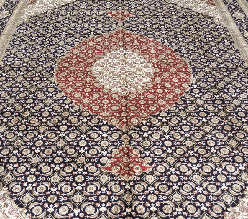 Oriental Persian Carpet Hand Woven Silk Rug 10x14ft