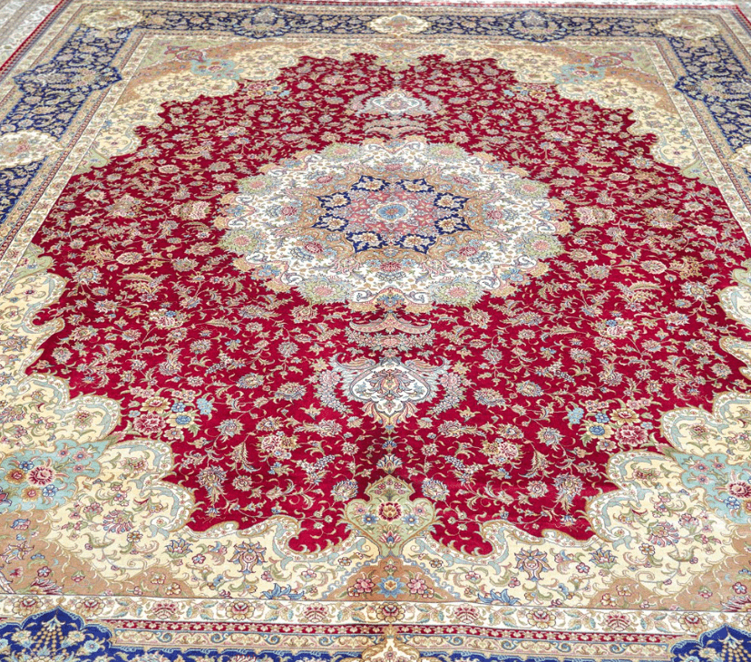 Persian Rug Handmade Silk Classic Oriental Carpet 9x12ft