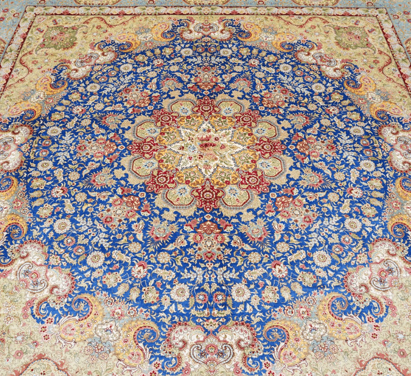 Persian Rug Hand Knotted Square Silk Rugs Online Villa Carpet 9x9ft