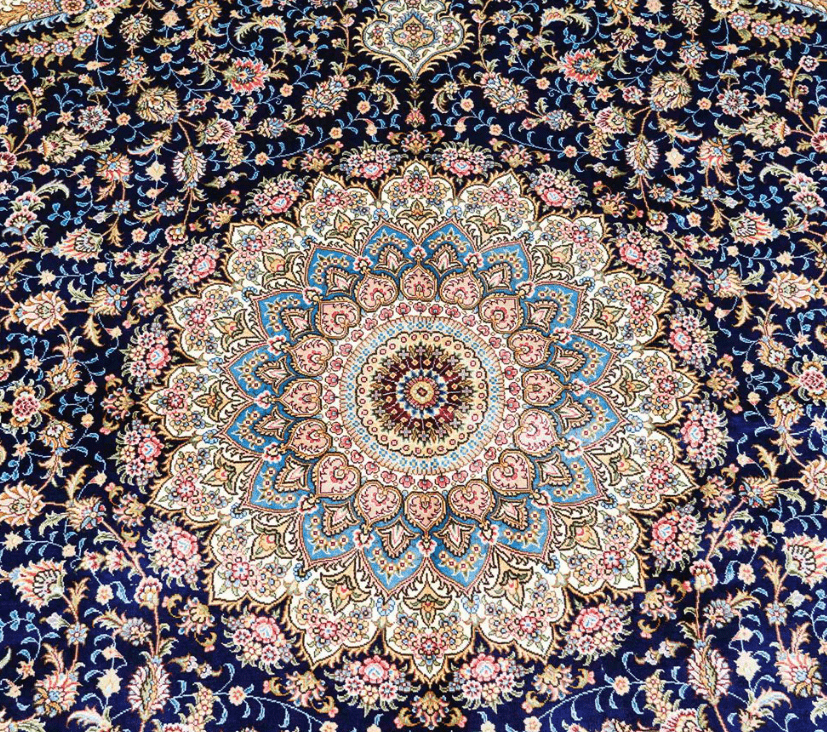 Persian Rug Bule Hand Woven Rug Silk Oriental Villa Carpet 6x9ft - Premium  from 𝐵𝑒𝓈𝓉 𝒟𝑒𝒸𝑜𝓇𝓏 - Just $3646! Shop now at 𝐵𝑒𝓈𝓉 𝒟𝑒𝒸𝑜𝓇𝓏