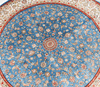 Load image into Gallery viewer, Handmade Pure Silk Rug Persian Villa Round Blue Carpet 5x5ft