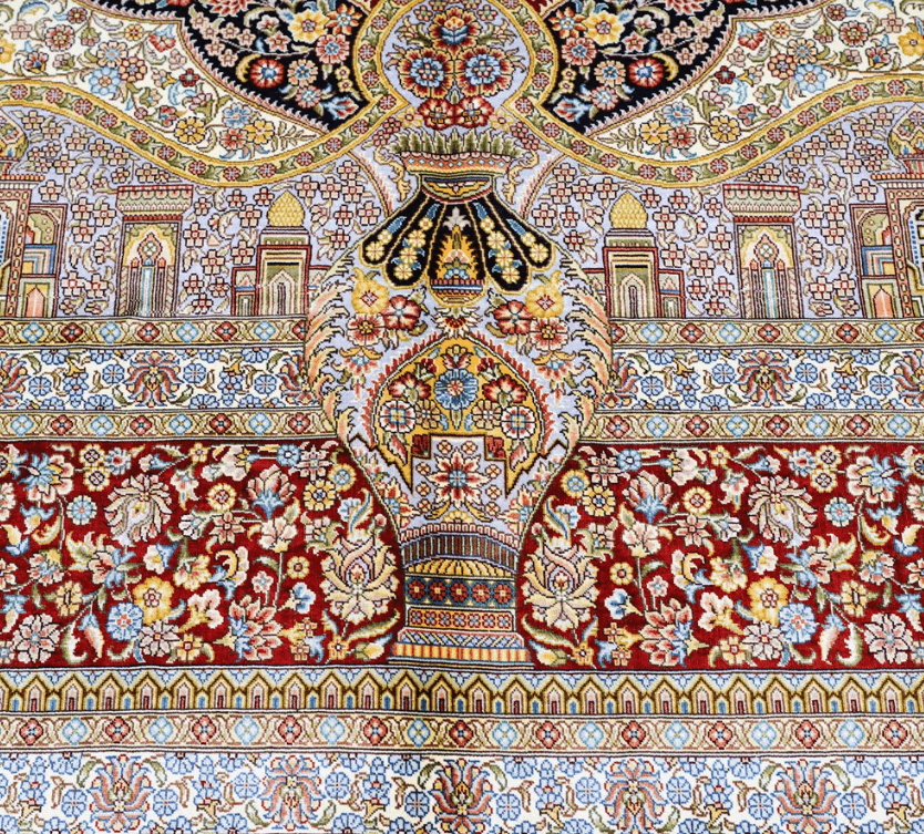 Oriental Persian Carpet Luxury Handmade Silk Room Carpet 8x10ft