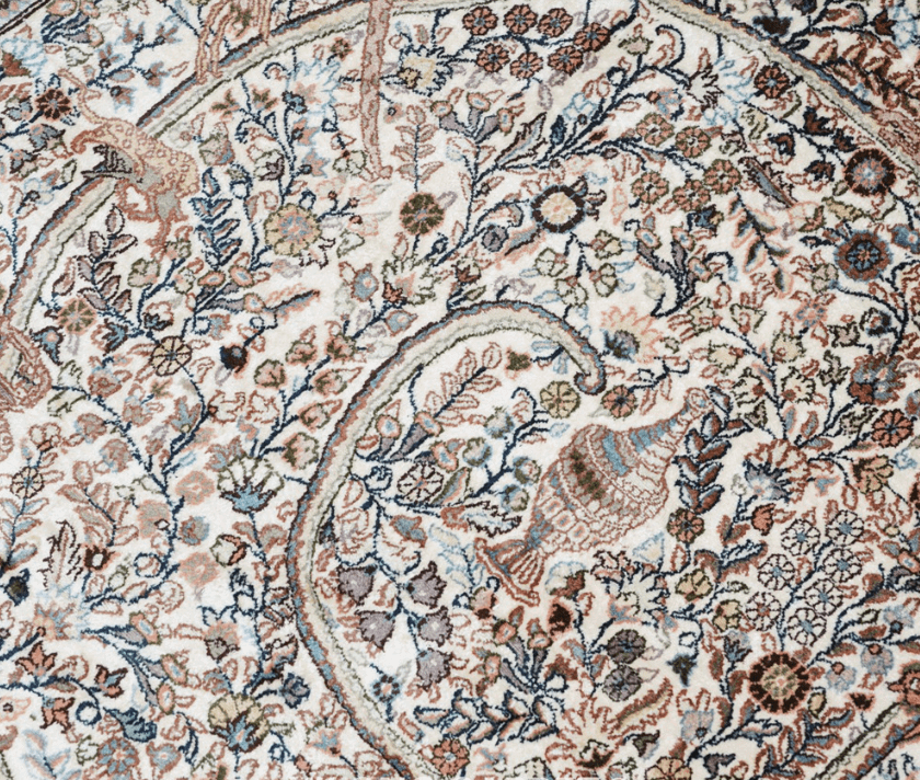 Persian Silk Rugs -Antique Persian Rug Handmade Silk Classic Oriental Carpet Collection 9x12ft