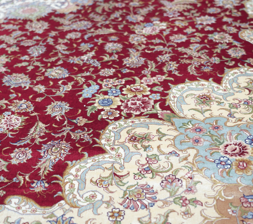 Persian Rug Handmade Silk Classic Oriental Carpet 9x12ft - Premium  from 𝐵𝑒𝓈𝓉 𝒟𝑒𝒸𝑜𝓇𝓏 - Just $7073! Shop now at 𝐵𝑒𝓈𝓉 𝒟𝑒𝒸𝑜𝓇𝓏