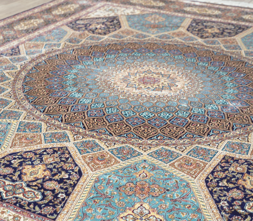 Oriental Carpet Dom Design Handmade Silk Carpet Collection 8x10ft