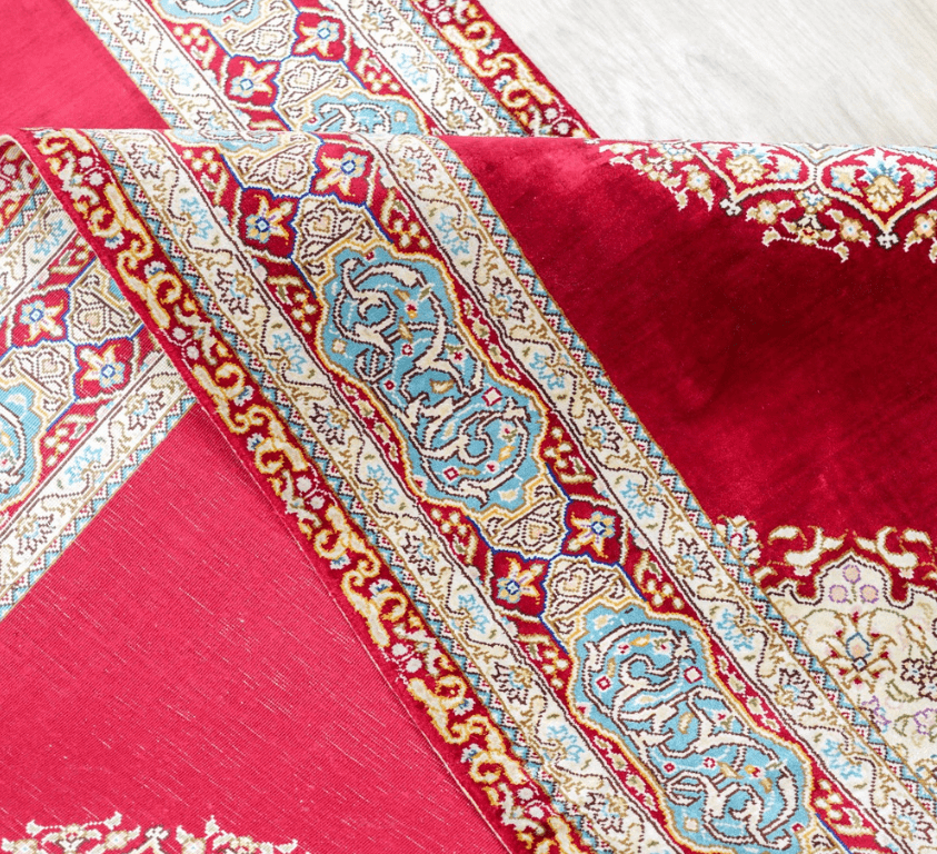 Persian Rug Red Hallway Handmade Silk Rug Runner 3x20ft