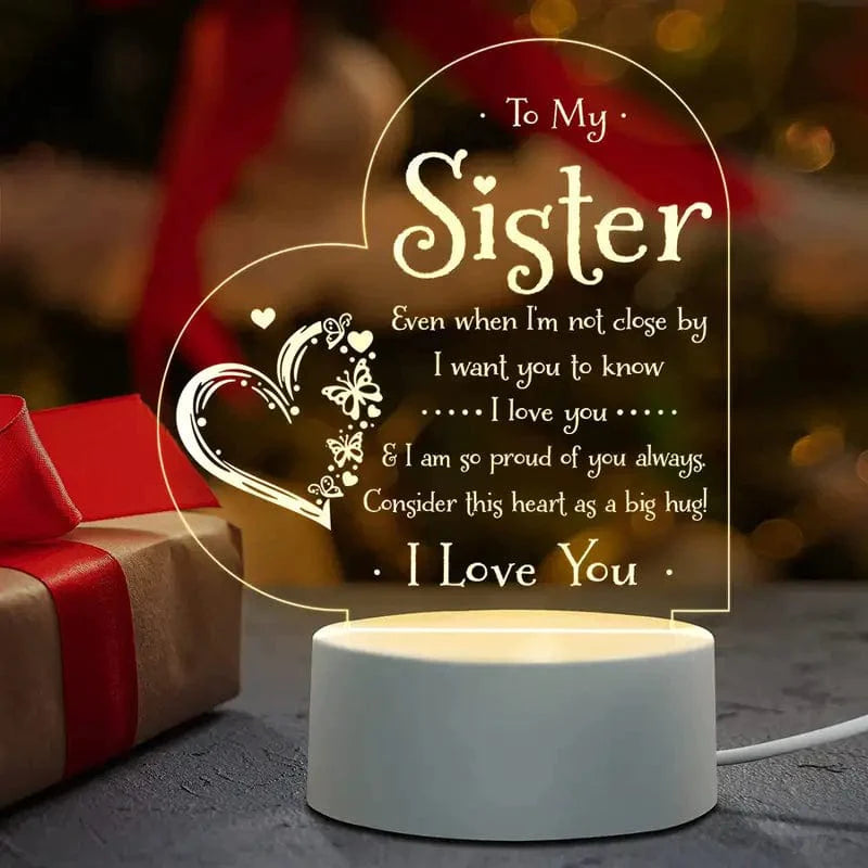 1pc sister's 3D Night Light: Perfect Gift for Birthday, Graduation, Christmas