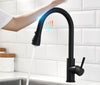 Load image into Gallery viewer, Black touch faucet for kitchen