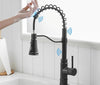 Load image into Gallery viewer, Black smart touch kitchen faucet without plate