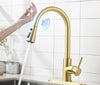 luxury smart touch gold polished kitchen faucet 