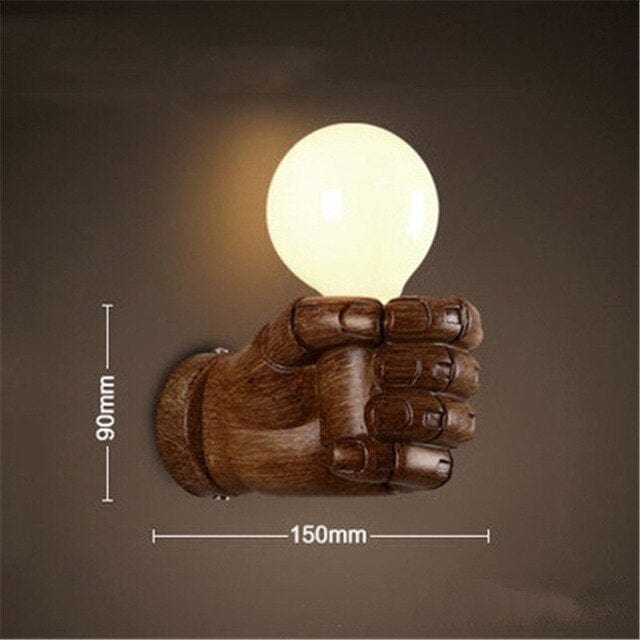 Modern brown color Hands Wall Lamp