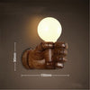 Load image into Gallery viewer, Modern brown color Hands Wall Lamp