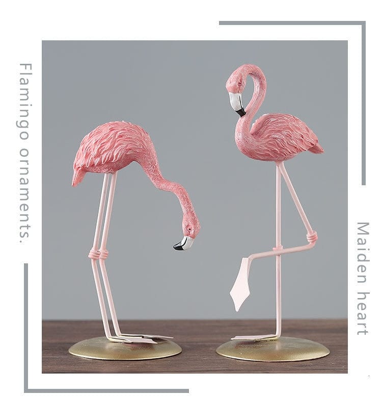 Resin Pink Flamingoes Statue Figurine - Premium  from 𝐵𝑒𝓈𝓉 𝒟𝑒𝒸𝑜𝓇𝓏 - Just $10.29! Shop now at 𝐵𝑒𝓈𝓉 𝒟𝑒𝒸𝑜𝓇𝓏