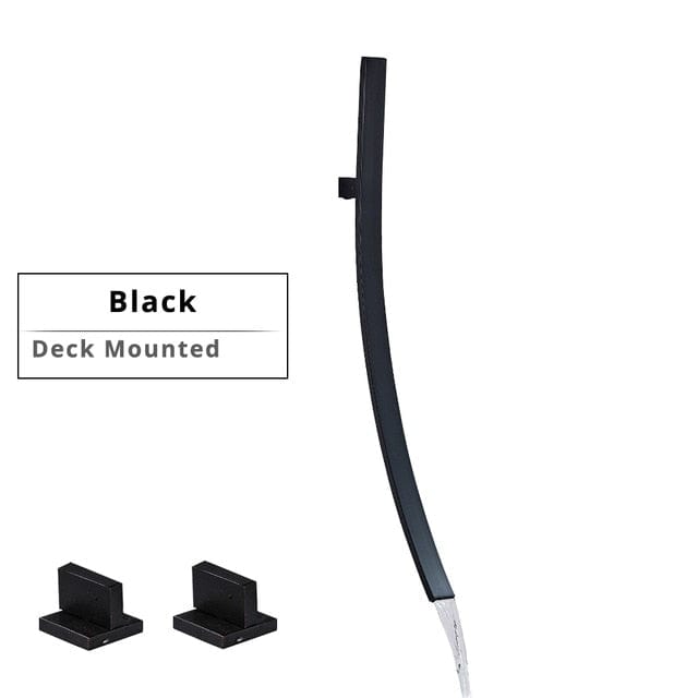 Black finish deck mounted