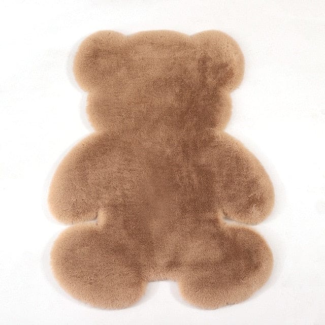 Bear rug super soft silk carpet