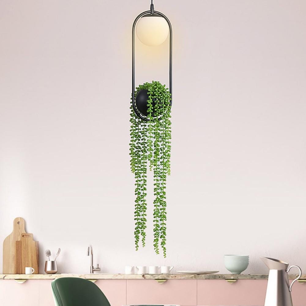 Decorative plant LED pendant light - 1