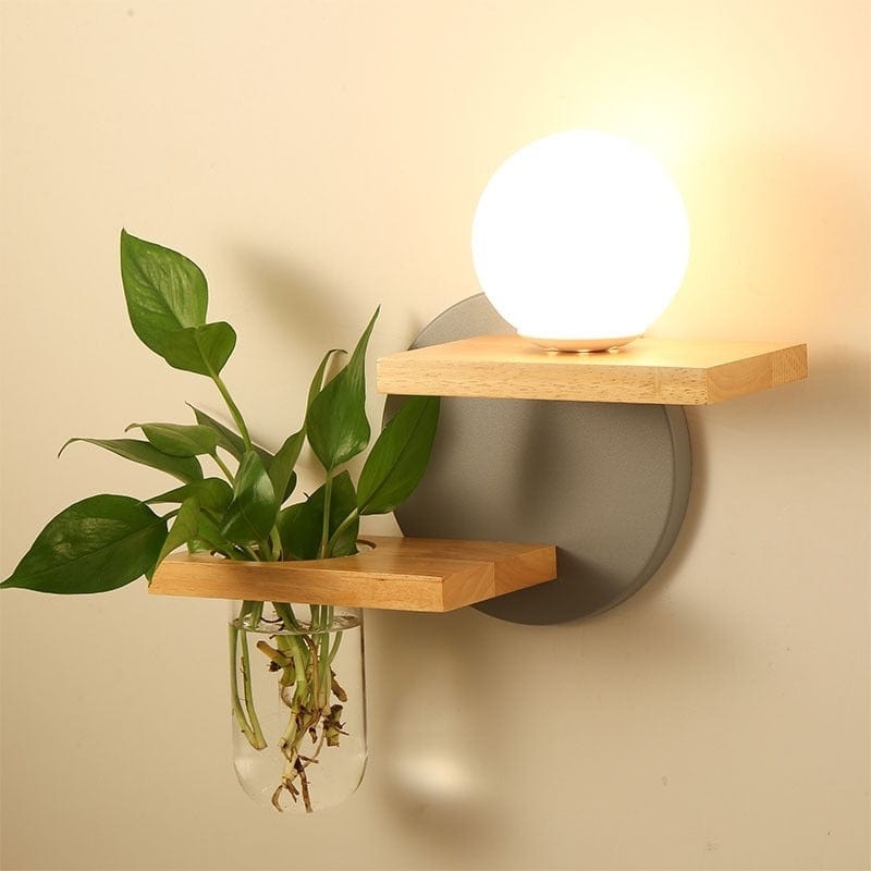 Wooden Wall Modern Lamp