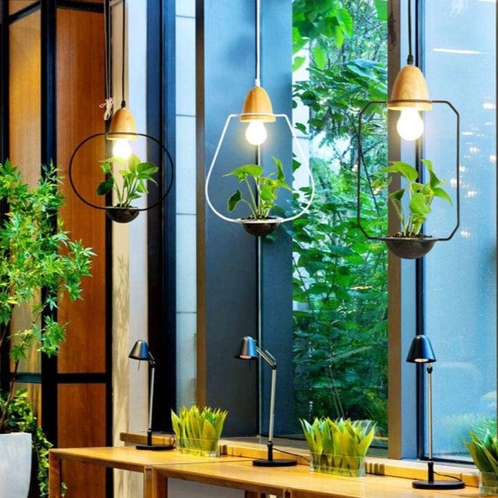 Light Hanging Nordic Metal Lamp Planter