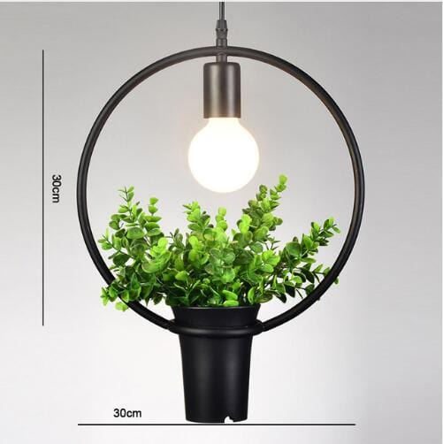 StylishPendant Light with Nordic Metal Plant Lamp