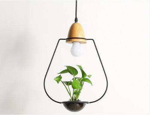 Pendant Light with Nordic Metal Plant Lamp
