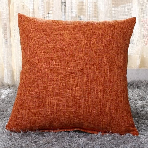 Solid Linen Sofa Waist Cushion