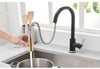 Load image into Gallery viewer, Black smart touch kitchen faucet with pull out sparyer