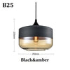Load image into Gallery viewer, Modern glass lamp black &amp; amber - 2