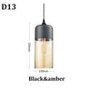 Load image into Gallery viewer, Modern glass lamp black &amp; amber - 1