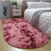 Pink Bubble Kiss Oval Fluffy Rug