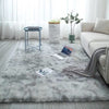 Bedroom Long Plush Area Soft Carpet Grey