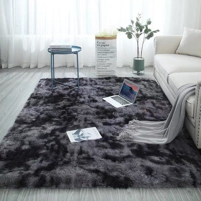 Designing Soft Carpet Grey Black Shade