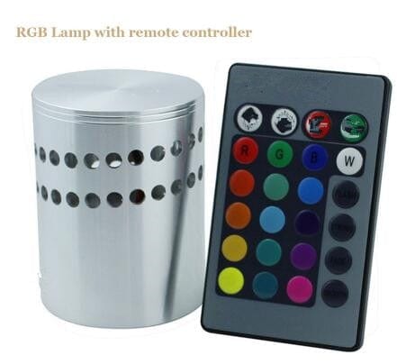 RGB spiral hole wall light with remote controller
