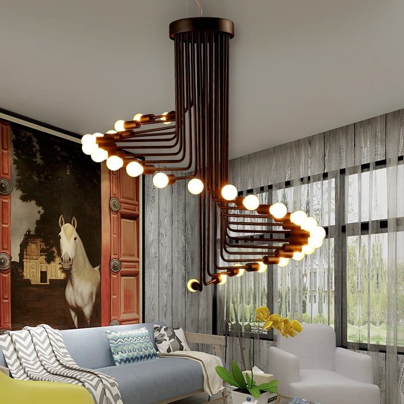 modern nordic spiral chandelier for living room