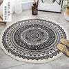 Black and white Bohemian Round Nordic Floor Carpets for Living Room