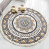 Load image into Gallery viewer, Yellow Moroccan Multi-color round Area Rug Carpet