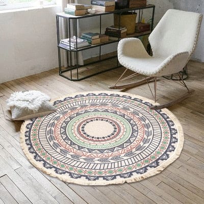 Bohemian Round Carpet - Premium  from 𝐵𝑒𝓈𝓉 𝒟𝑒𝒸𝑜𝓇𝓏 - Just $30.90! Shop now at 𝐵𝑒𝓈𝓉 𝒟𝑒𝒸𝑜𝓇𝓏