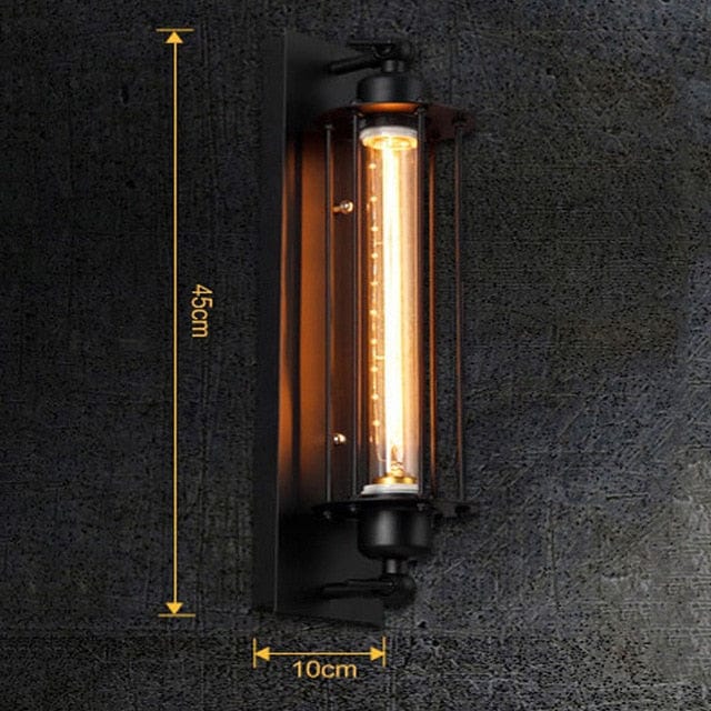 Industrial retro wall light dimensions - 1