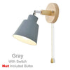 Load image into Gallery viewer, Gray Wooden Wall Lamp Sconce without bulb